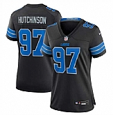 Women's Detroit Lions #97 Aidan Hutchinson Black 2nd Alternate Stitched Jersey Dzhi,baseball caps,new era cap wholesale,wholesale hats
